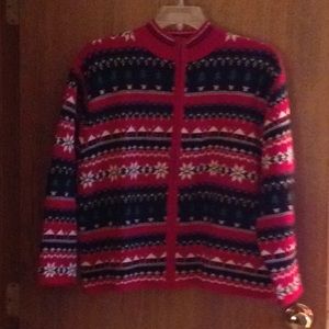 HEIRLOOM COLLECTIBLES WOMAN XMAS SIZE XL SWEATER.